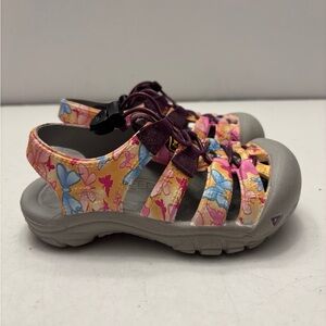 KEEN Rubber Closed Toe Sandals Drawstring Butterflies Girl's Size 10